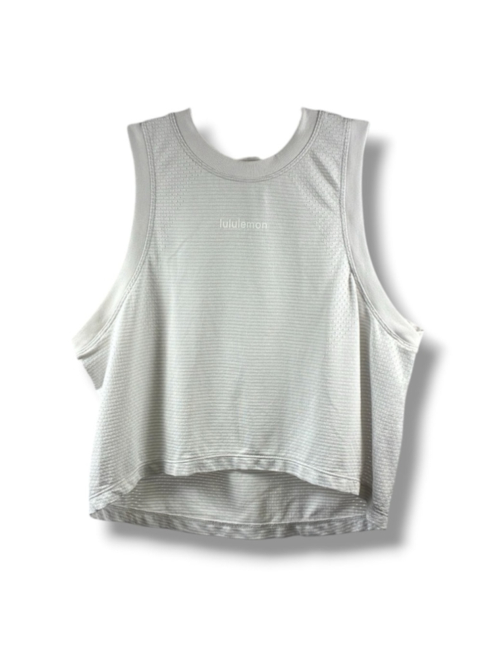 Lululemon Breeze by Muscle Crop Tank Top in White Size M